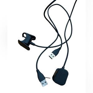 2 Official Fitbit "Charge" Charging Cables USB Clip-On Style